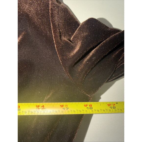 Vintage Talbots Brown Velvet Two-Piece Skirt Suit Set Size 8 - Picture 4 of 11